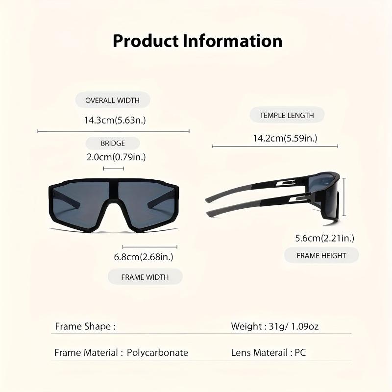 Large Frame Unified Lens Fashion GlassesSuitable for Men and Women Available in Multiple Colors