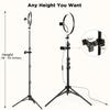 10,2" LED Selfie-Ringlicht mit Stativ und 2 Telefonhaltern Ringlicht