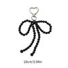 Beaded Phone Lanyard Wrist Strap Bow Heart Pearls Beads Phone Charm Keychains