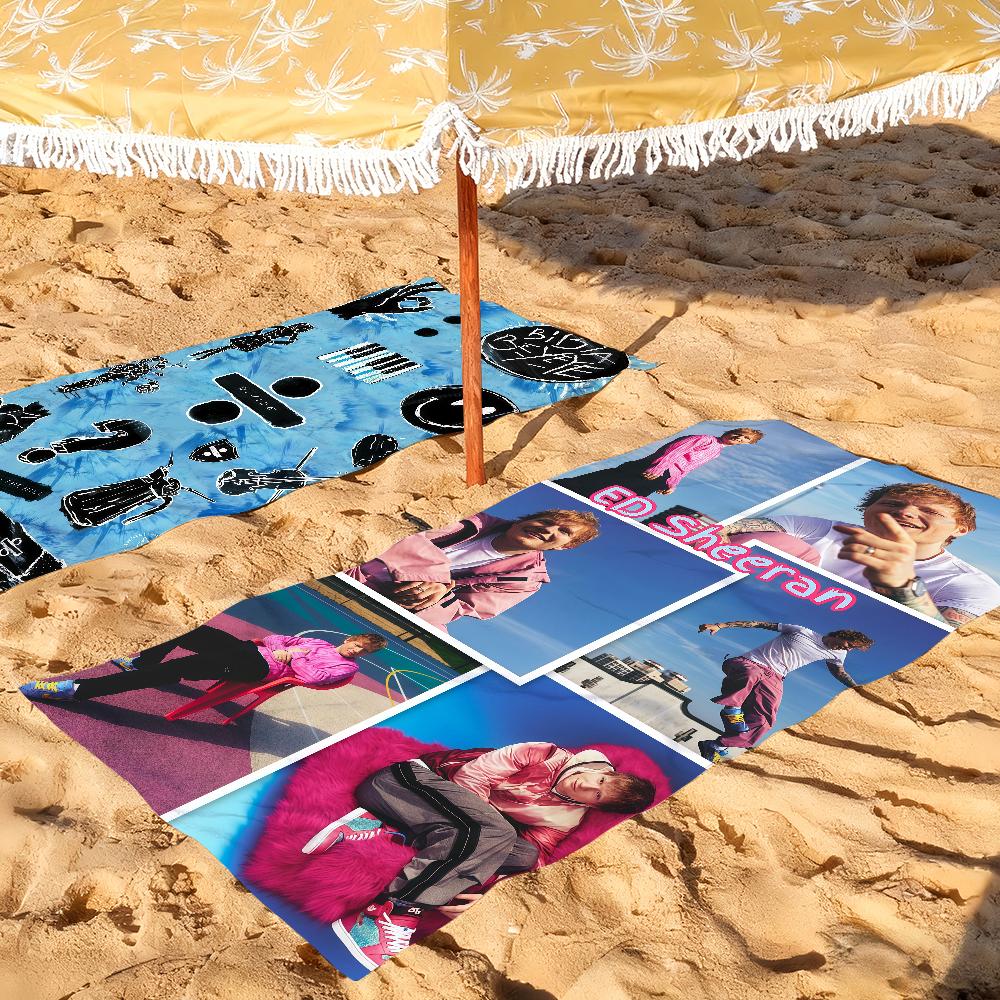 Anglický zpěvák E-Ed S-Sheeran Ručník Sušení Ručník do koupelny Použitelný pro Lehké Plavání Kempování Jógu Pláž Ven