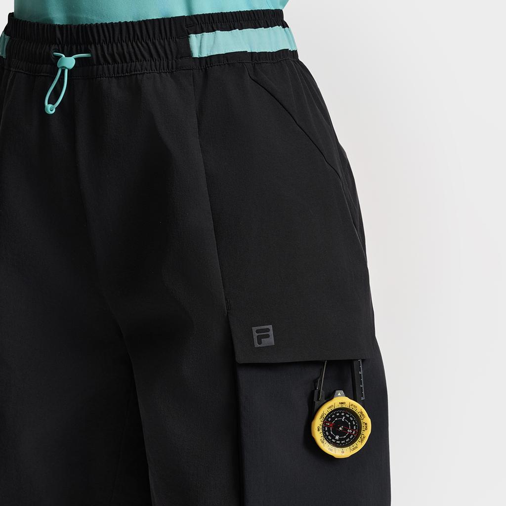 FILA Explore Classic Fashion Versatile Simple Comfortable Sports Outdoor Woven Five-Point Casual Shorts Women shorts Deep-Black A11W527807F-BK