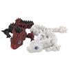 Simüle Göz 3D Baskılı Diceratops Ejderha 3D Hareketli Ejderha Oyuncakları Peyzaj Dekorasyonu