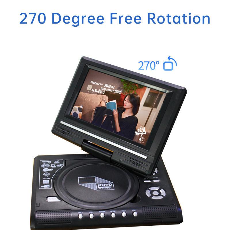 7.8-inch 270 Degree Rotating Widescreen CD Player DVD Player Portable Intelligent Power-off Memory Function EVD Video Player