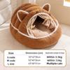Comfortable Warm Soft Small Pet Bed Portable Cozy Enclosed Cat Bed Mat Deep Sleep Pet Supplies Pet House Kennel Habitats Basket
