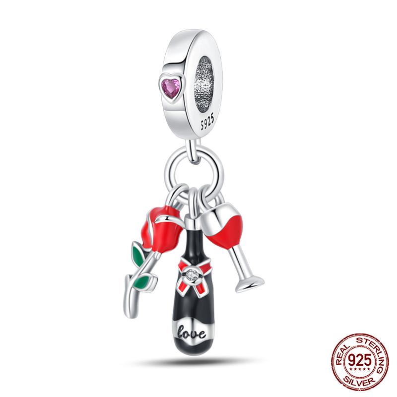 Copper Colorful Masquerade Series Sexy Mask Feather Dress Charms Beads Fit Qikaola Original Bracelets Diy Jewelry