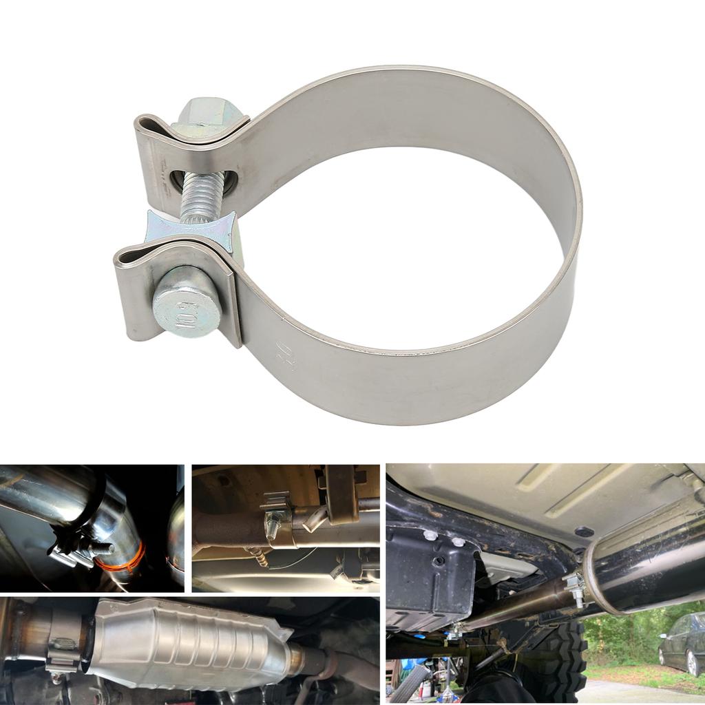   Exhaust Band   Clamps Rustproof Muffler Clamp High Hardness for Downpipe Header Manifold