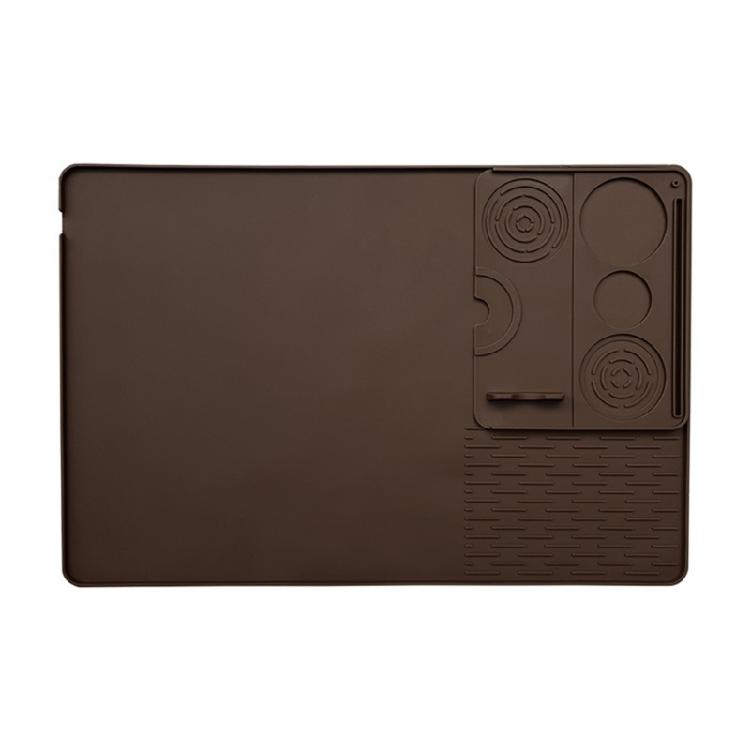 

2 In 1 Silicone Coffee Mat Kitchen Dish Drying Mat Antislip with Detachable Espresso Tamper Mat Fit Espresso Machine 1
