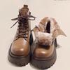 New Autumn and Winter Fleece Short Boots for Women, Fashionable Cotton Shoes and Thick-soled Boots