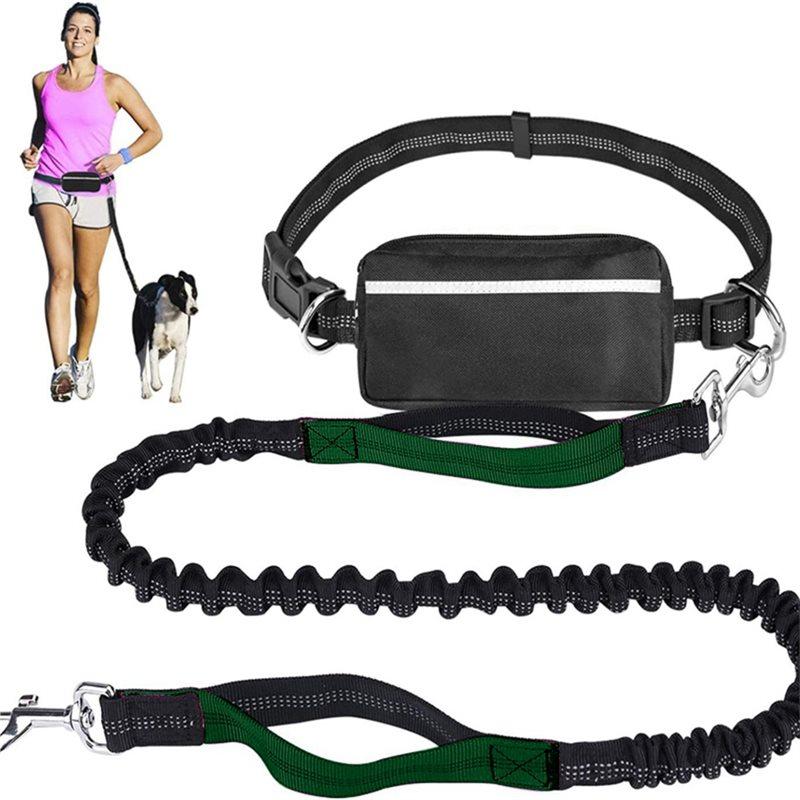 A58Z Multifunctional Sports Waist Bag For Dog For Pet Running& Walking Adjustable Extended Hand Free Leash