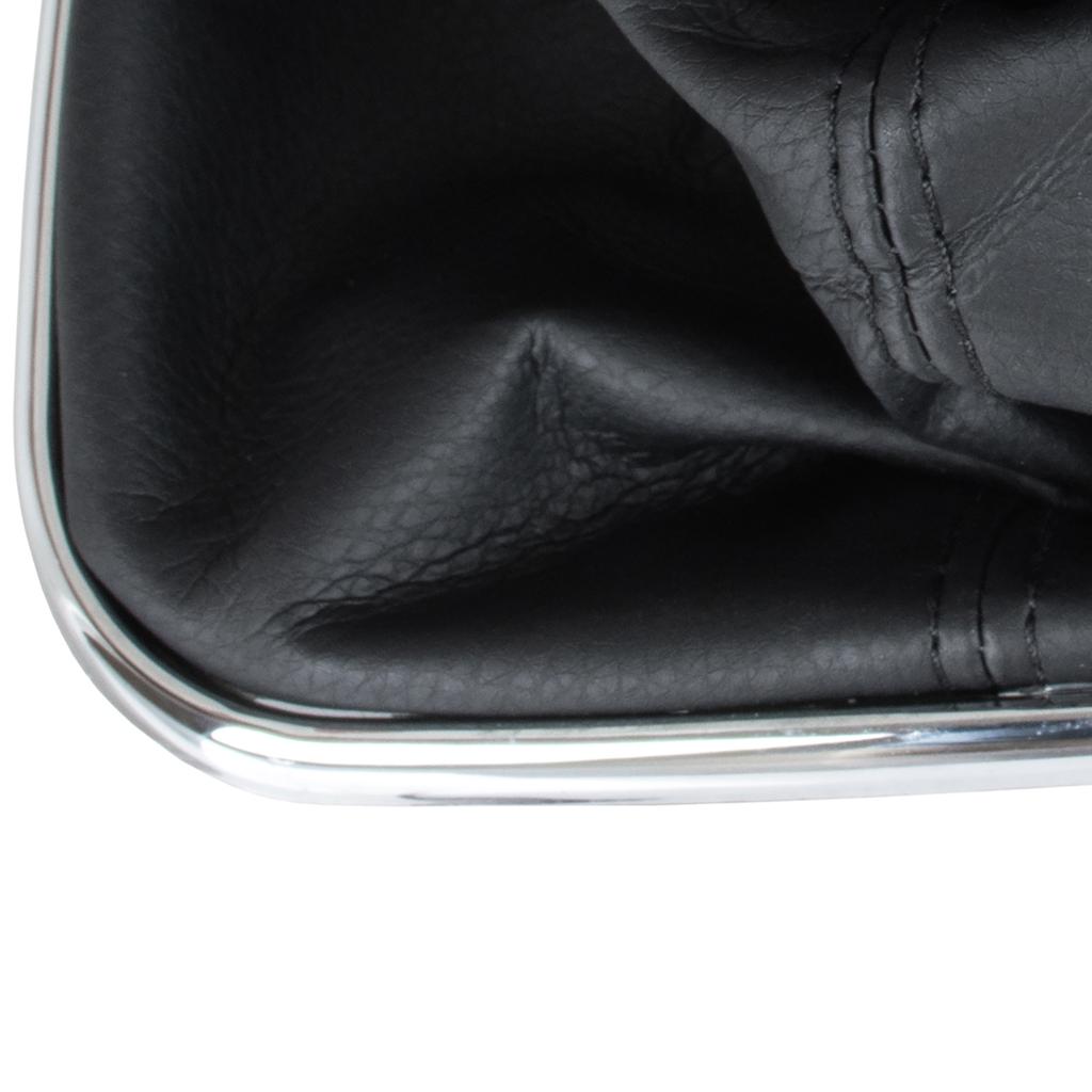 VW Golf IV 97-03 BLACK gear shift knob + gaiter with CHROME frame 6 SPEED 23MM HOLE