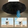Windproof Large Umbrella Men, 106cm Large Solid color Automatic Umbrella Strong, 24 Ribs, Sun Rain Folding Umbrella Simple Style