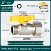 All-Copper Wall-Mounted Boiler Valve: 4- to 6-Point Reducing Ball Valve with Inner and Outer Thread, Large Diameter Switch