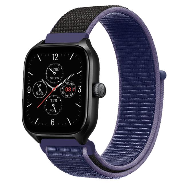 20mm 22mm Nylon Loop Band For Amazfit GTS 4/3/3pro/2e/GTS 2 Mini/GTR 4 47mm/GTR 2/Stratos 2 3 Strap For Amazfit Bip 3 Pro Correa