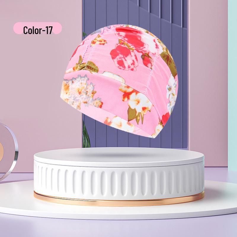 Unisex Adult Pleated Swim Cap – Fashionable, Non-Tightening with Hair and Ear Protection