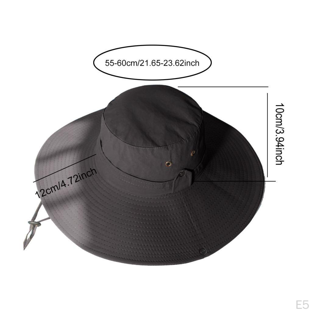 Adults Wide Brim Bucket Hat Breathable for Golf Cycling Fishing Hiking Hunting