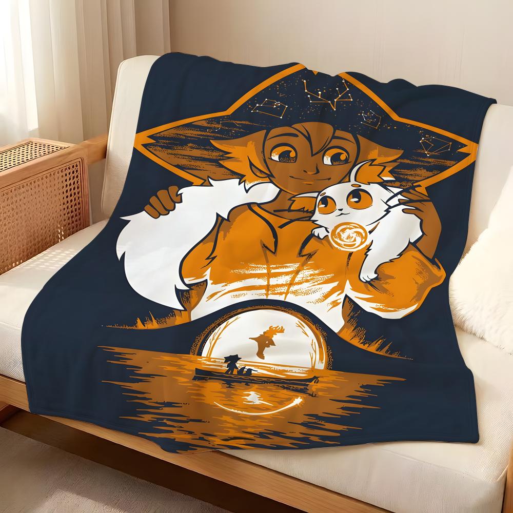 Game S-Spiritfarer Throw Flannel Blanket, Soft Warm, Durable & Washable Cute Cool
