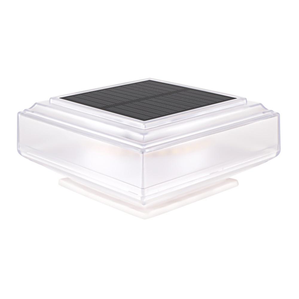 

Clear Shell Solar Fence Post Light Fence Post Cap Lamp for Deck,Patio,Garden A