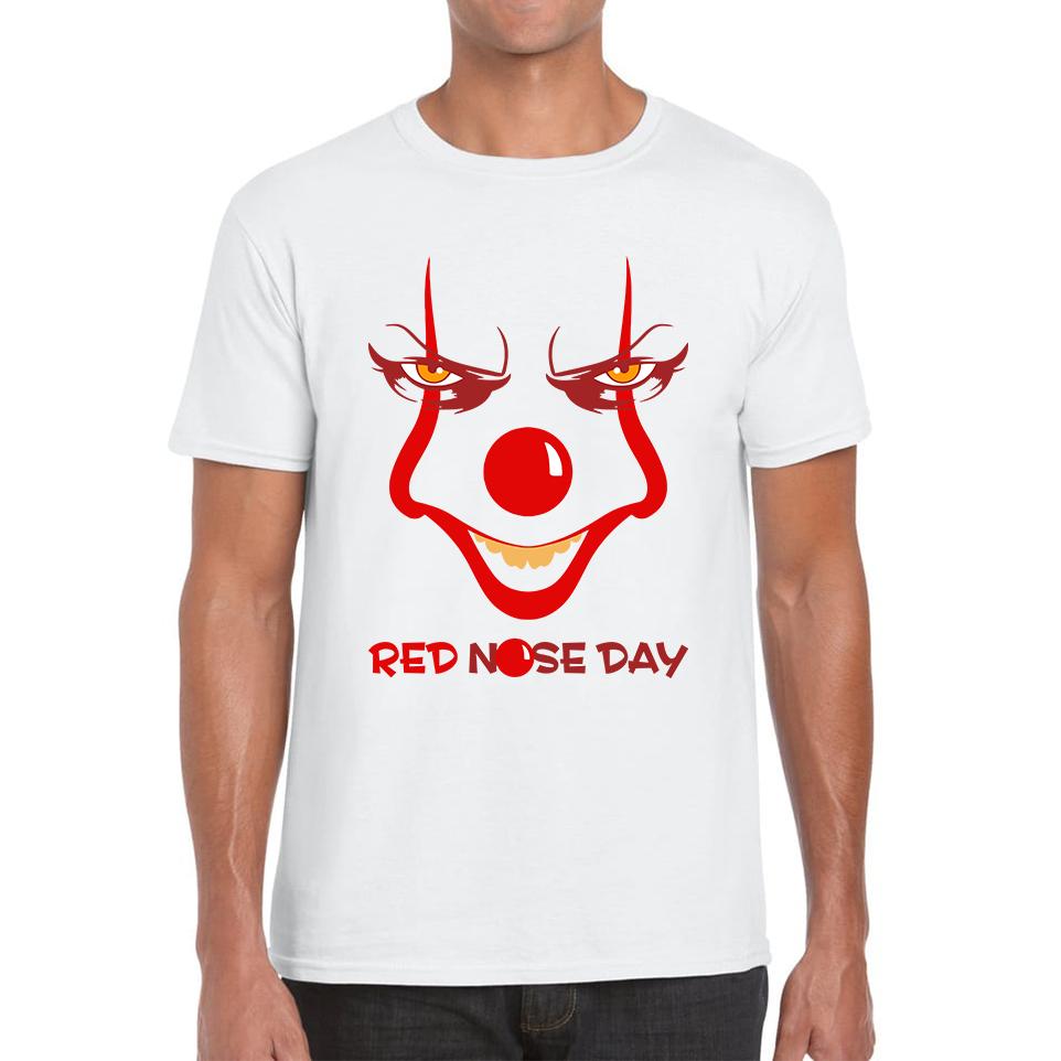 Pennywise Clown Face Red Nose Day Unisex Mens T Shirt Womens Tops Tees M