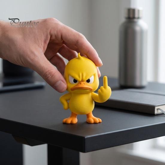 Quirky Office Decorations Angry Duck Figurine Collection, Funny Yellow Desktop Ornament, Cute Grumpy Fun Desk Accessories Statue for Home Car