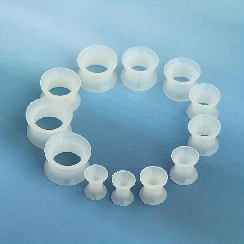 2 Stück/12 Stück 6-16mm Leuchten im Dunkeln Silikon Ohrstöpsel Set Einfache Ohr-Dehner Tunnels Expander Körperschmuck Set