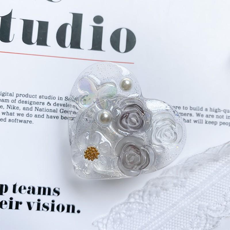 

Drip Glue Rose Laser Flower Mobile Phone Airbag Holder Adhesive Expandable Desktop Air Cushion Support Ring Buckle