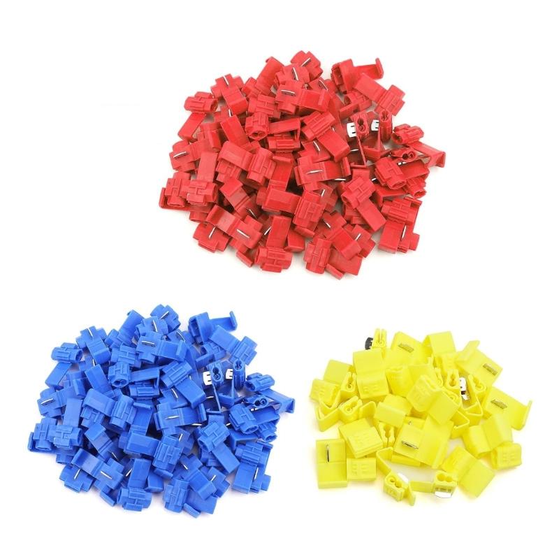 Color Stripless Wire Terminals Quick Install Electrical Connectors Heat Resistant for Home Car Lighting Systems