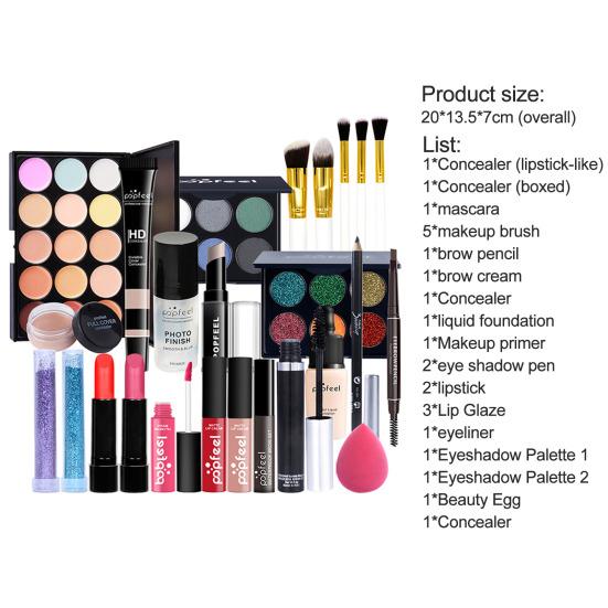 Popfeel 25-teiliges professionelles Kombi-Universal-Kosmetikset