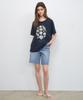 Wednesday Oasis For Woman Clam Short Sleeve T-Shirt_Navy(W25-Tp29)