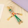 Charm Robot Pendant Metal Rope Braided Lanyard Bag Pendant Hanging Keychain Creative Car Pendant Leather Bag Decoration