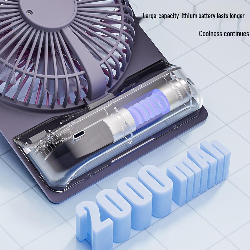 Rechargeable Desktop Fan with Three-Speed Adjustment