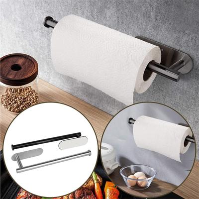 Selbstklebender Papierhandtuchhalter Schrank Edelstahl Küchenarbeitsplatte Wandmontage Toilettenpapierrollenhalter Badezimmer Nagel