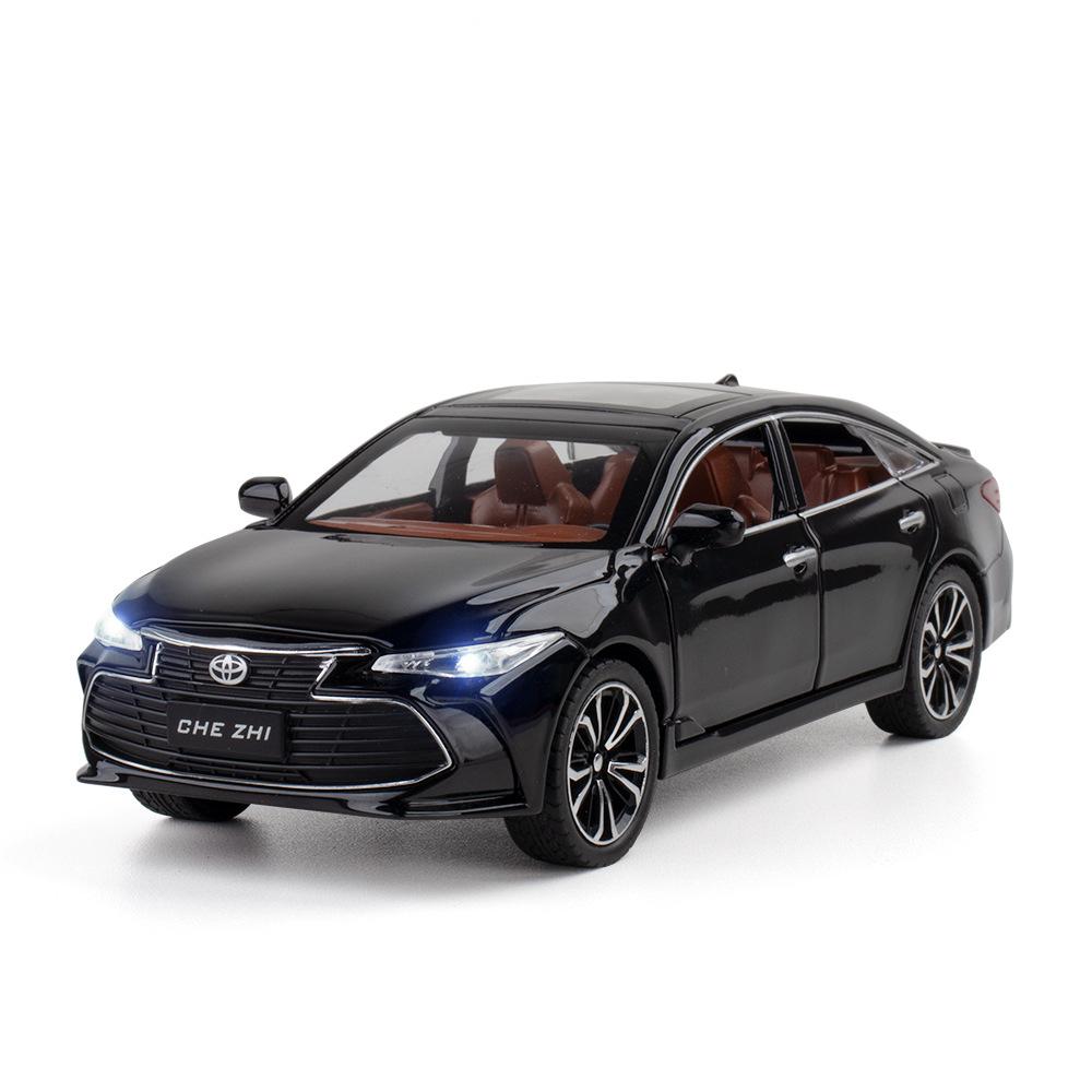 1/24 TOYOTA Avalon Toy Car for Children Diecast Metal Model Miniature Sound Light Doors Openable Collection Gift for Kids