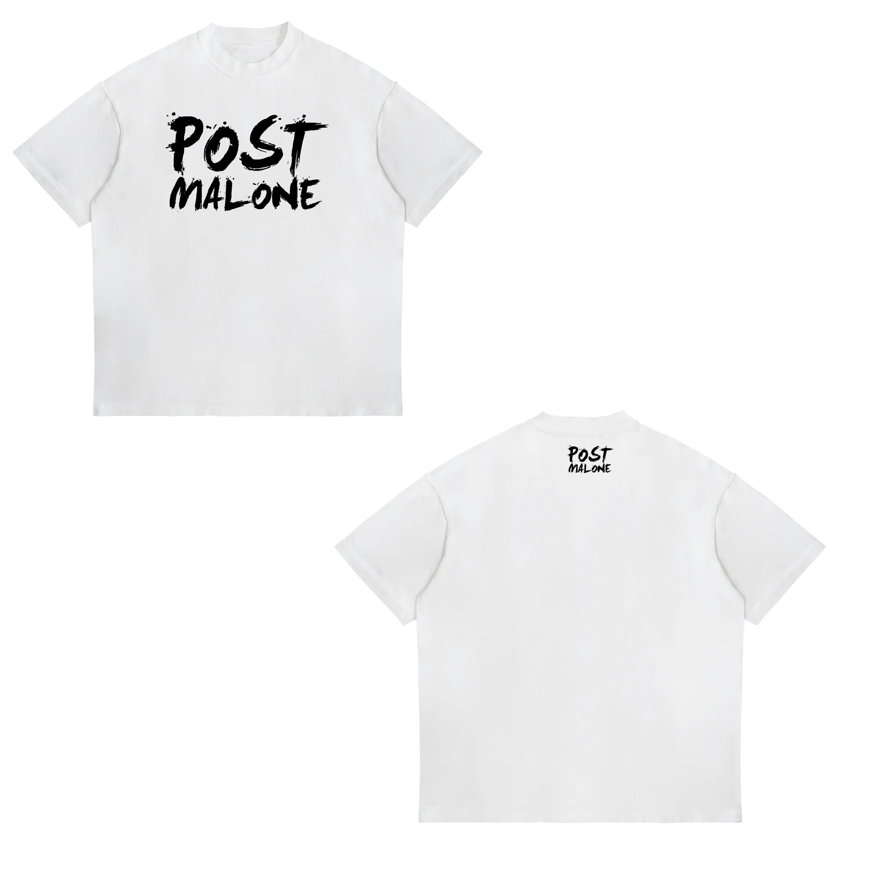 

Unisexs and Womens 100 Cotton Tshirt Post Malone Short Sleeve Tshirt European and American Street Rock Rapper Portrait M