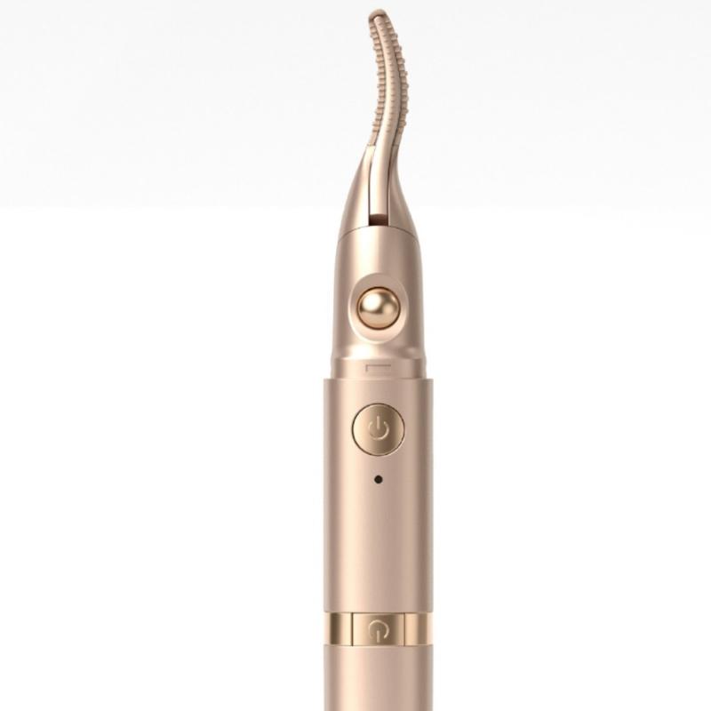 2 in 1 Beauty Tool Convenient Ladies' Electric Eyebrow Shaping Tool Heating Eyelash Curler Delicate Face Hair Trimmer