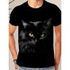 Funny Cartoon Cat T-Shirts Animal 3D Print Men Women Short Sleeve T Shirt Oversized Street Harajuku Y2K
