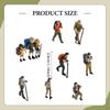9x 1/64 Scale Hand Painted Miniature Figures Mountaineers Model Props Realistic Climber Scene People