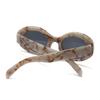 9288 Marble Oval Narrow Sunglasses Trendy Street Style Modern Women Sunglasses Lightweight UV Protection