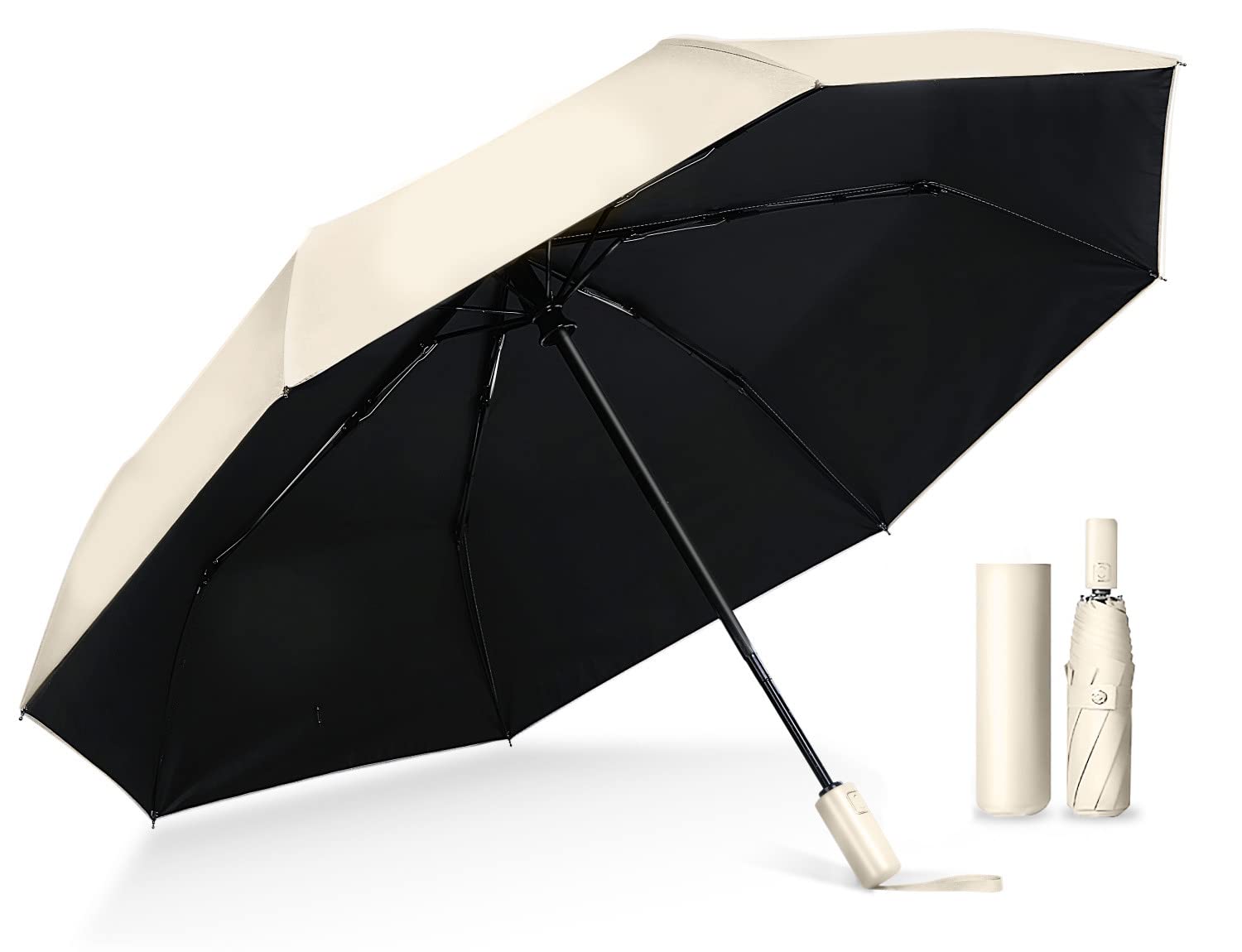 

Folding Perfect for Sun and UV Complete Lightweight Smart Safety Heat Automatic Perfect Gift with Smart Parasol, Rain, 100% Protection, Blackout,