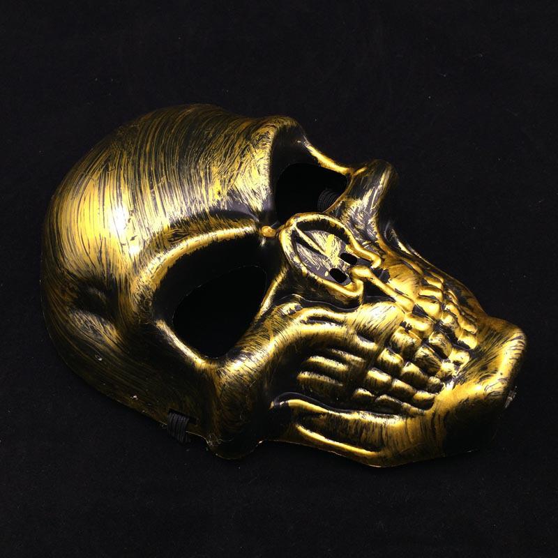 Antique Painted Skull Mask - Creative Halloween Party Ghost Prop One Size античный бронзовый