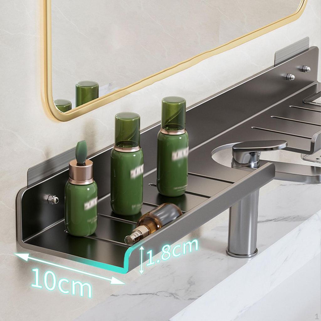 Bathroom Rack Wall Shelf Elegant Lightweight Toilet Mirror Front Over Sink for