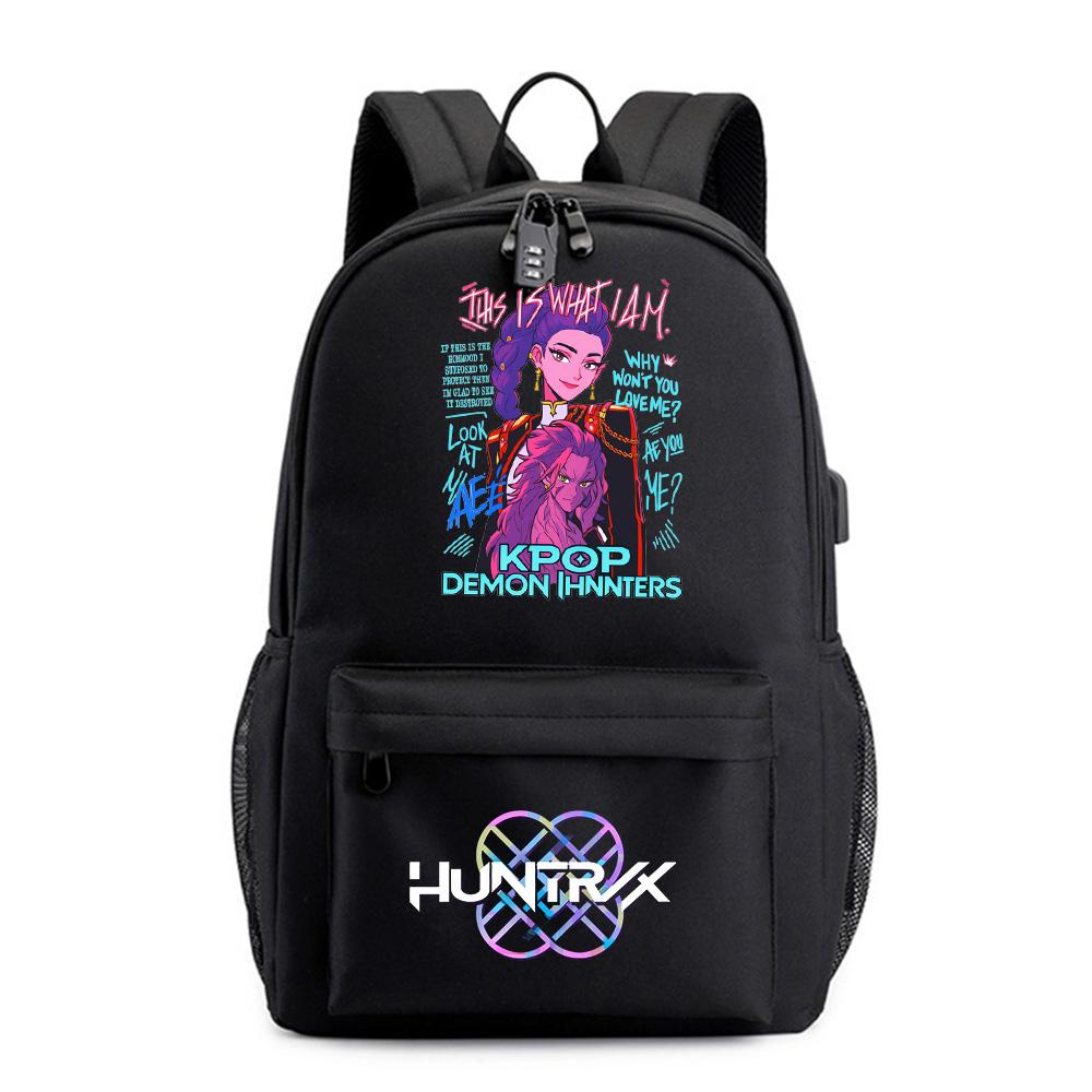Anime Cartoon K-pop Printed Backpack for Teenager Student Girl Boy Bookbag Schoolbag Women Large Capacity Waterproof Travel Bag Kid Gift