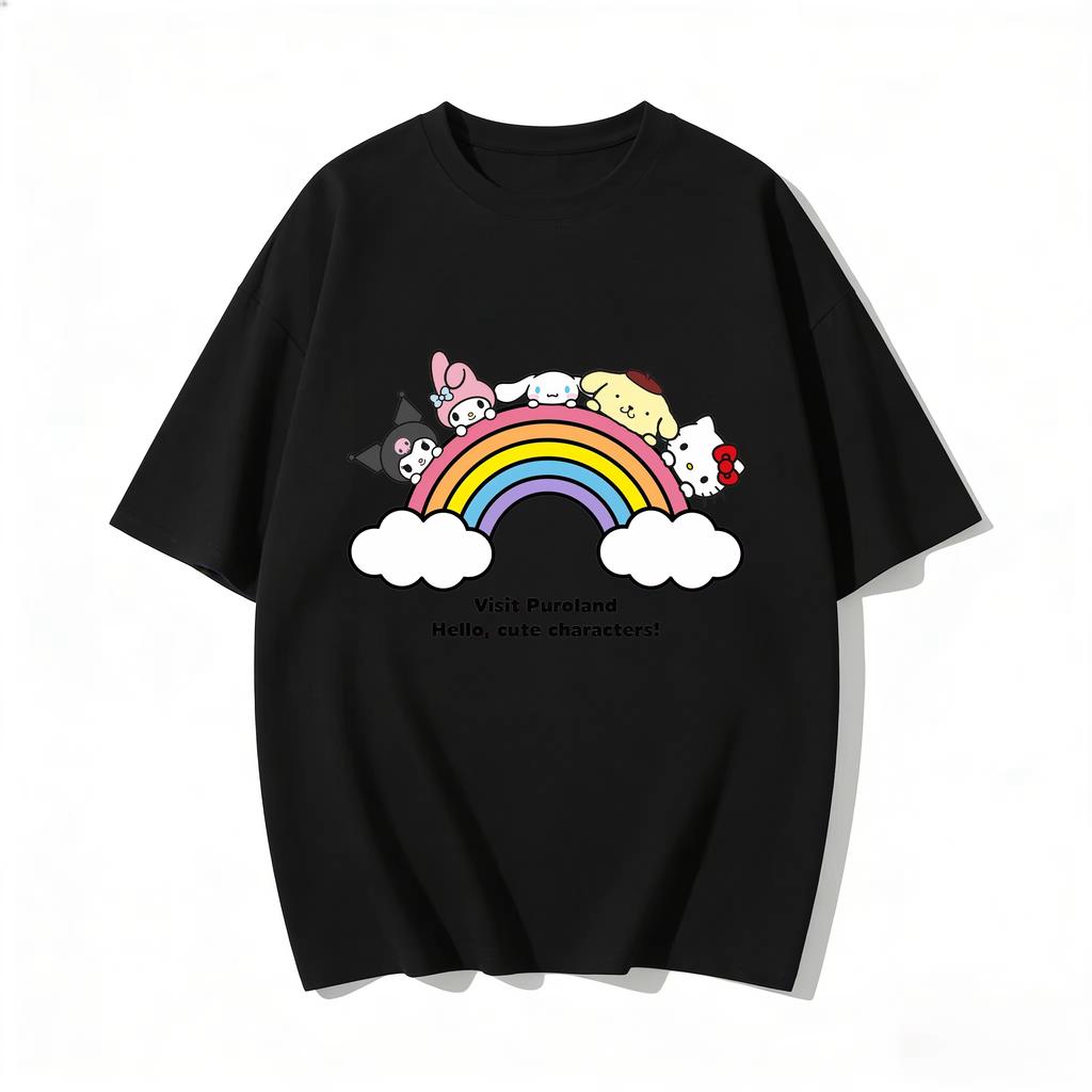 2026 HelloKitty Tee soft cotton short sleeve crew neck cute print lightweight summer top for Women daily casual wear
