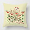 Geometric Animal Print Pillow Cover - Printed Machine Washable Cushion Case For Modern Home & Sofa Decor