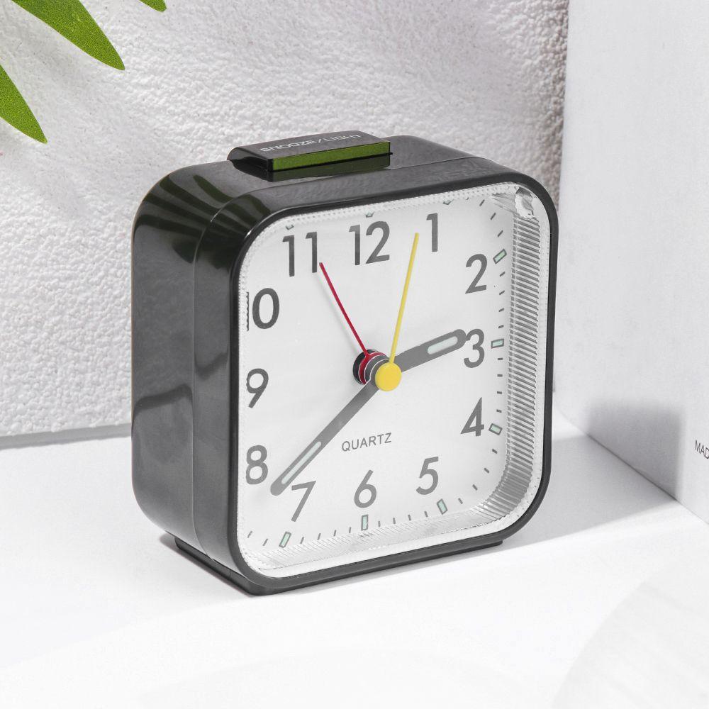 Simple Quartz No Tick Bedside Clocks Number Clock Home Decor Alarm Clock