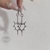 Trendy Niche Hollow Out Thorn Peach Heart Earrings, Couple Style Male And Female Ear Clasps, Personalized Sweet And Cool Style Earrings