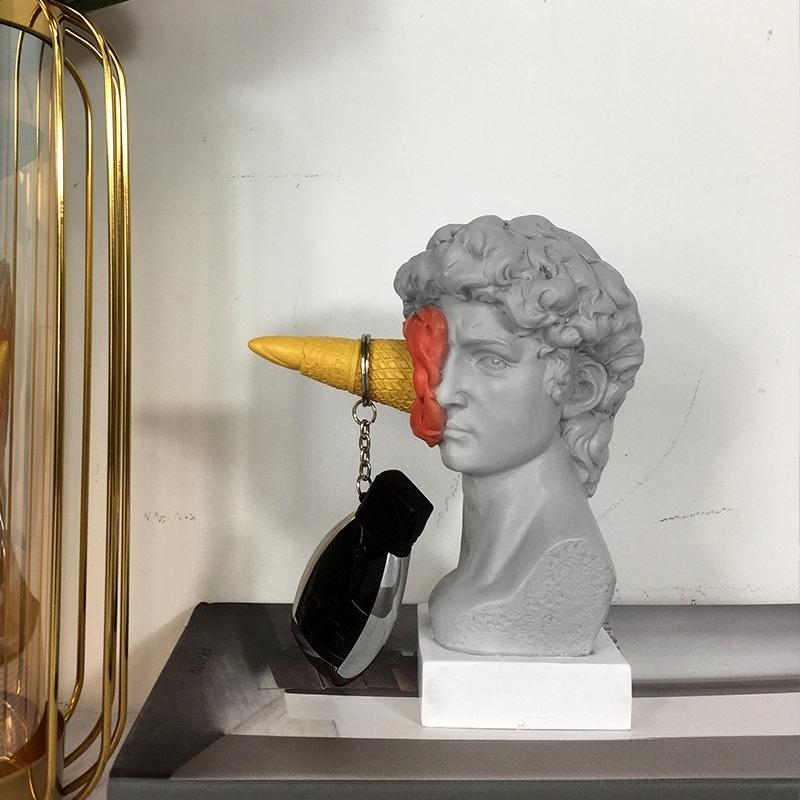 Ice Cream Smashing David Sculpture European Style Bedroom Living Room Foyer Desktop Decoration Ornament