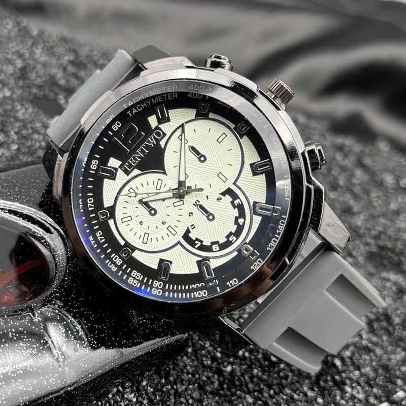 JYL Men's Watch Trendy Student Casual Sports Silicone Strap