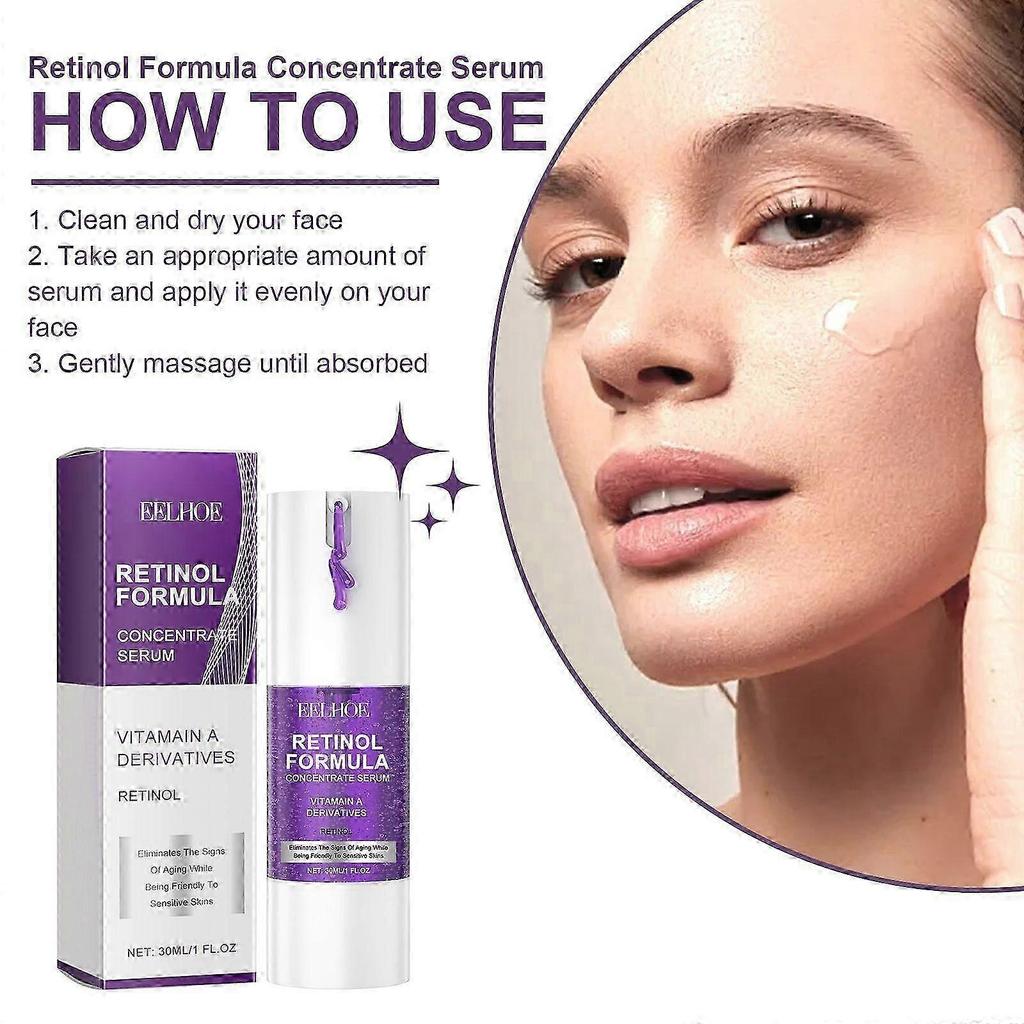 Retinol Face Serum - Anti-Wrinkle, Whitening & Moisturizing Essence with Orange Extract & Hyaluronic Acid