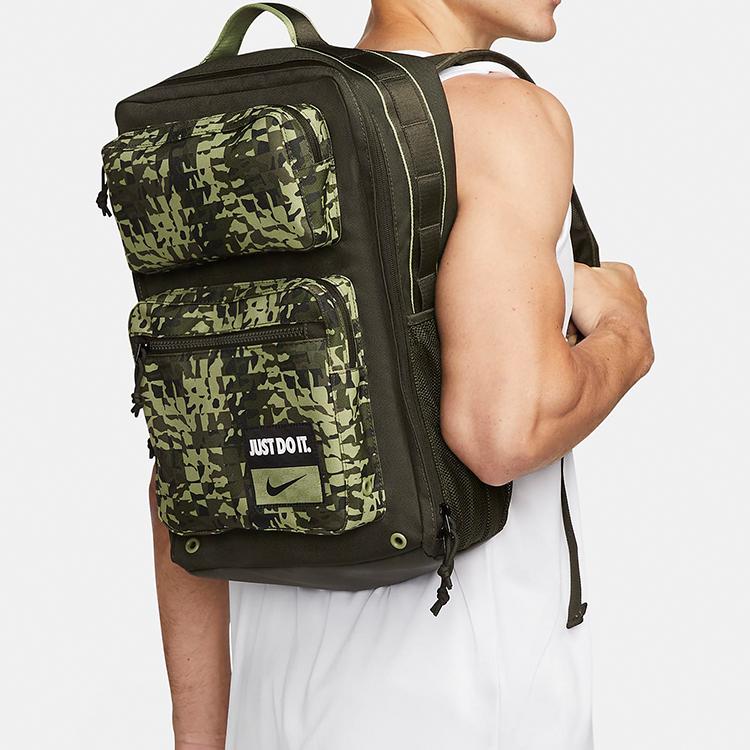 Nike Polyester Backpack Regular Unisex Green Lightweight Casual DQ5168-355