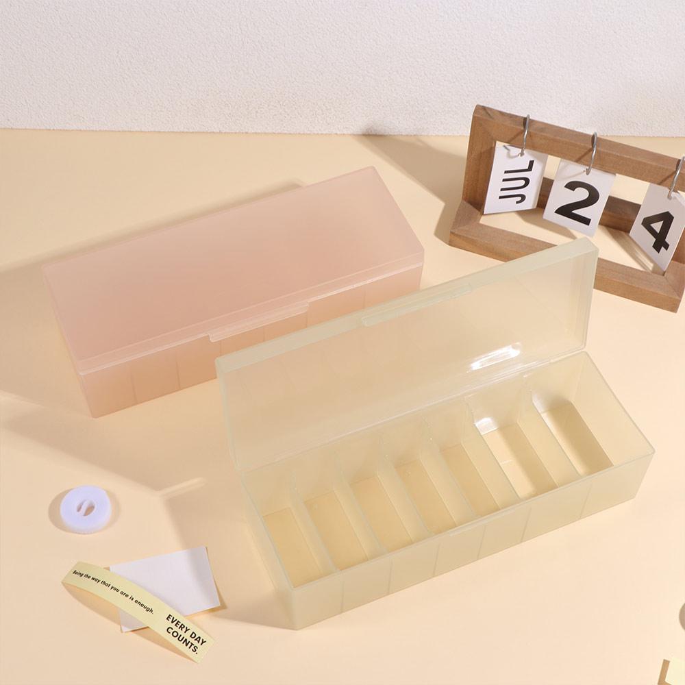 Clear Data Cable Storage Box with Cover Charging Line Storage Container  Stationery